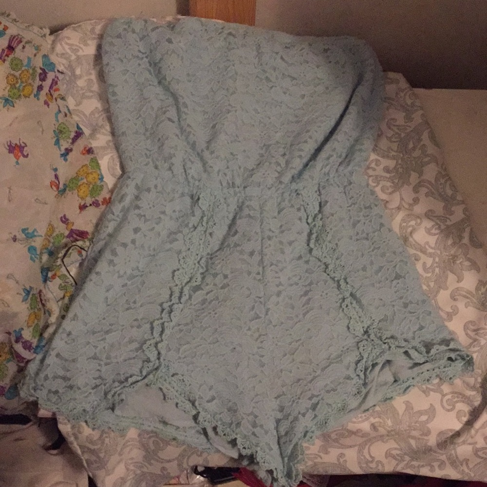 Forever 21 Mint lace romper